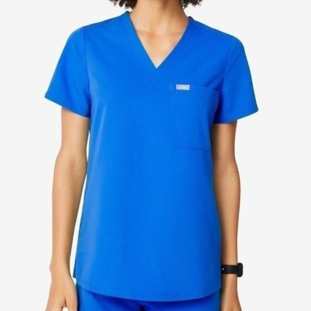 Royal Blue FIGS Catalina One Pocket Scrub Top XXS